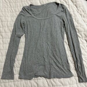 Gray Long Sleeve Women's Top